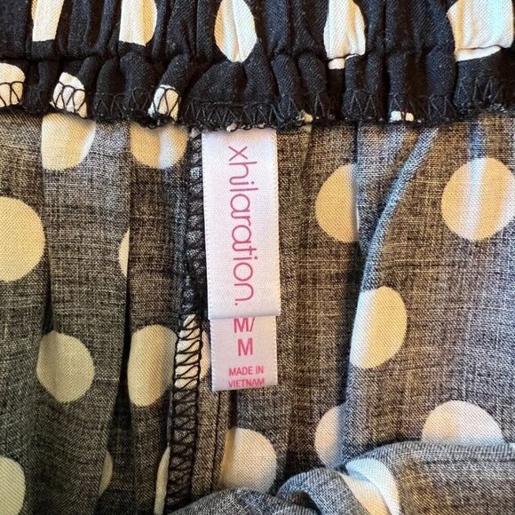 Xhilaration Black & White Polka Dot Belted Mini Skirt - Picture 3 of 7